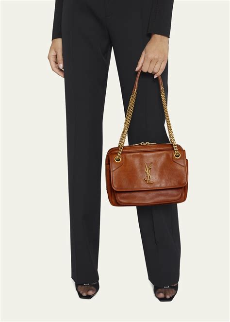 ysl brown shoulder bag